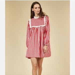 Hunter Bell Red Gingham Mini Dress